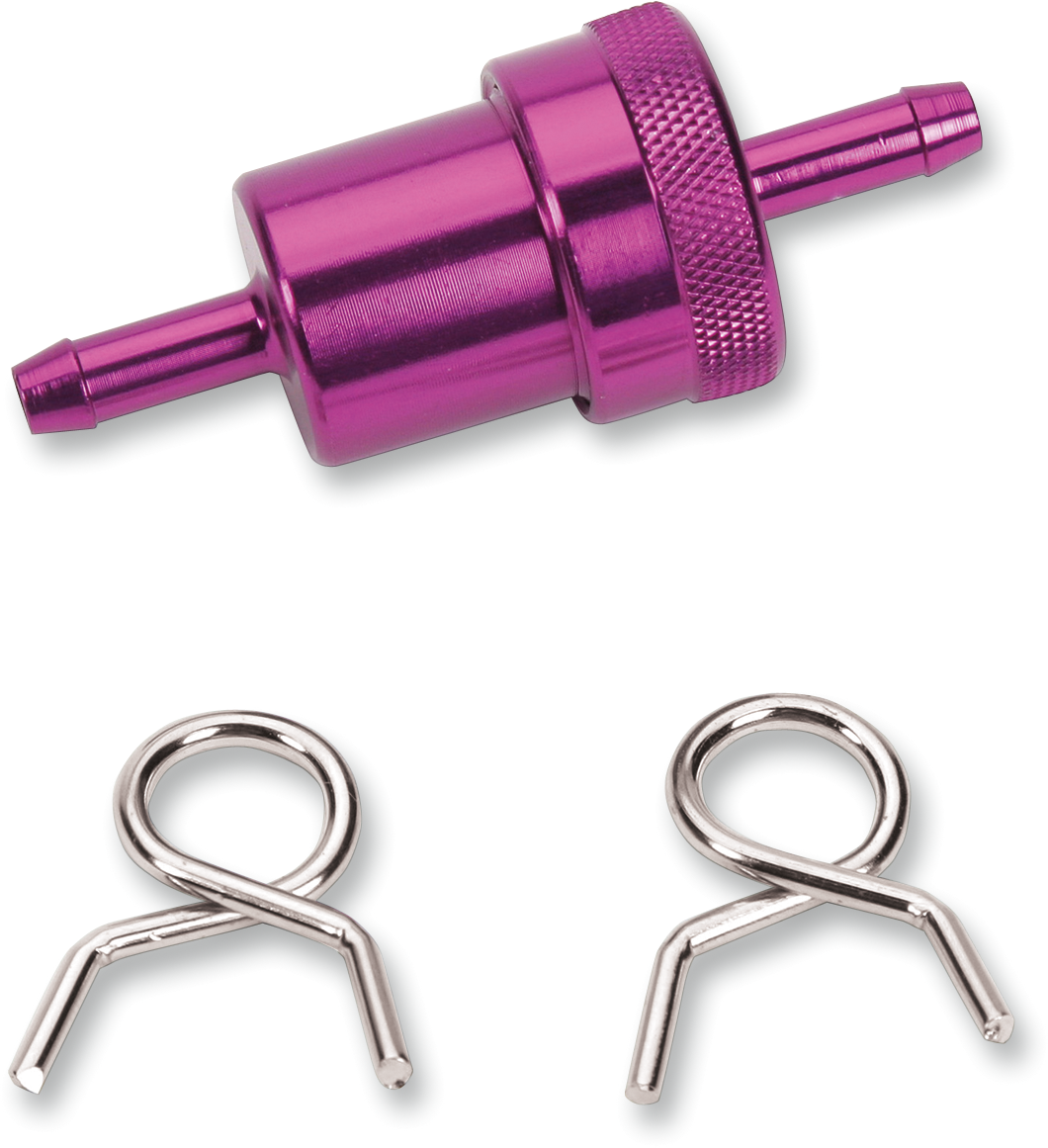 EMGO Anodized Aluminum Fuel Filter - Purple - 1/4" — image 1