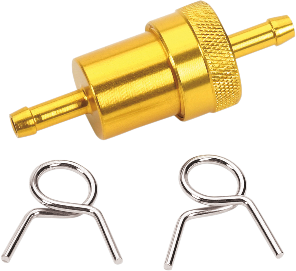 EMGO Anodized Aluminum Fuel Filter - Gold - 1/4" — image 1