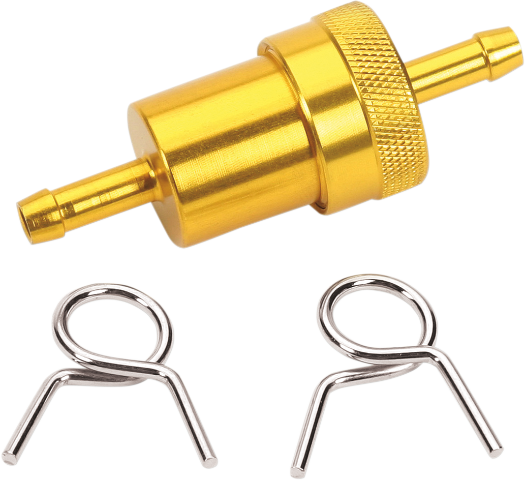 EMGO Anodized Aluminum Fuel Filter - Gold - 1/4" — image 1