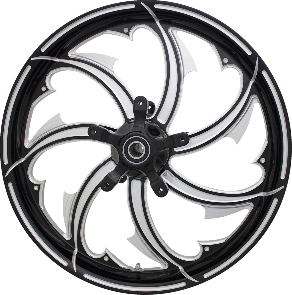 COASTAL MOTO Wheel - Fury - Front - Dual Disc/without ABS - Black Cut - 21x3.25 - FL 1502-FRY-213-BC — image 1