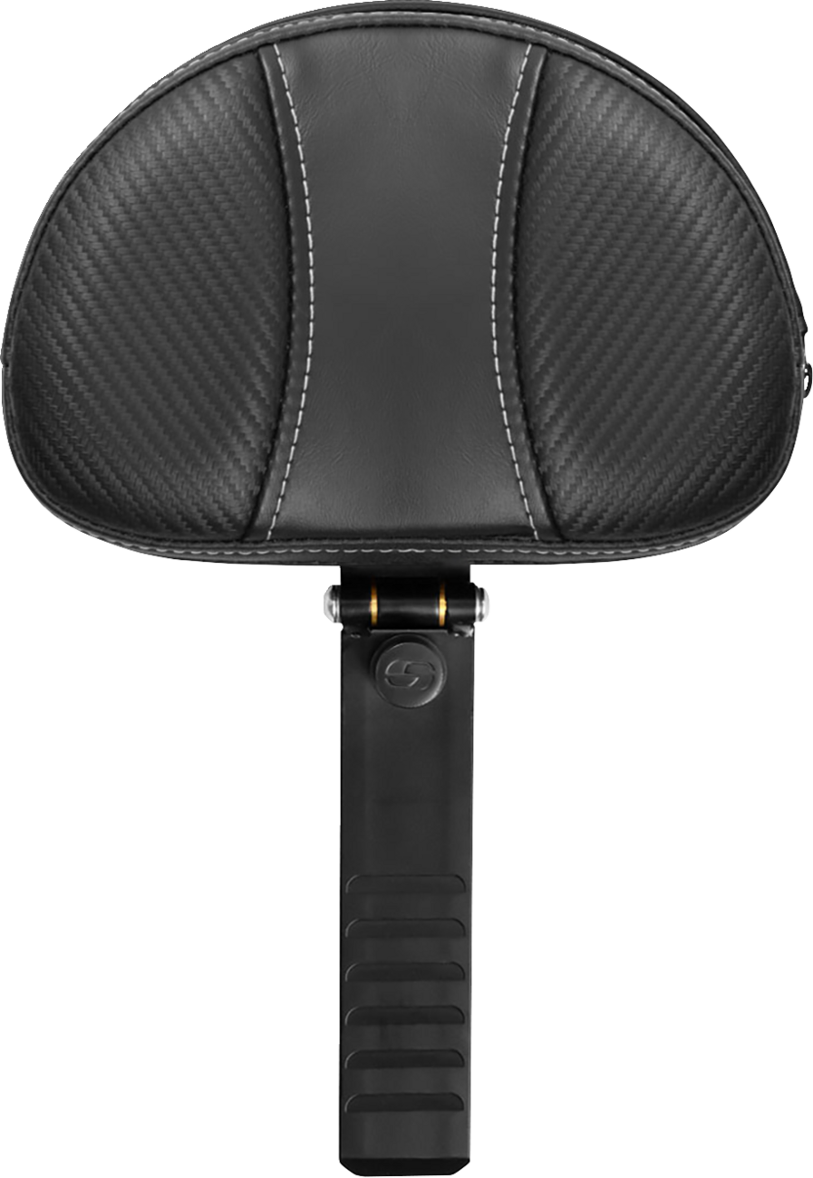 SADDLEMEN Backrest - Dominator - Carbon Fiber w/ Gray Stitching - XL '04-'22 15708D — image 1