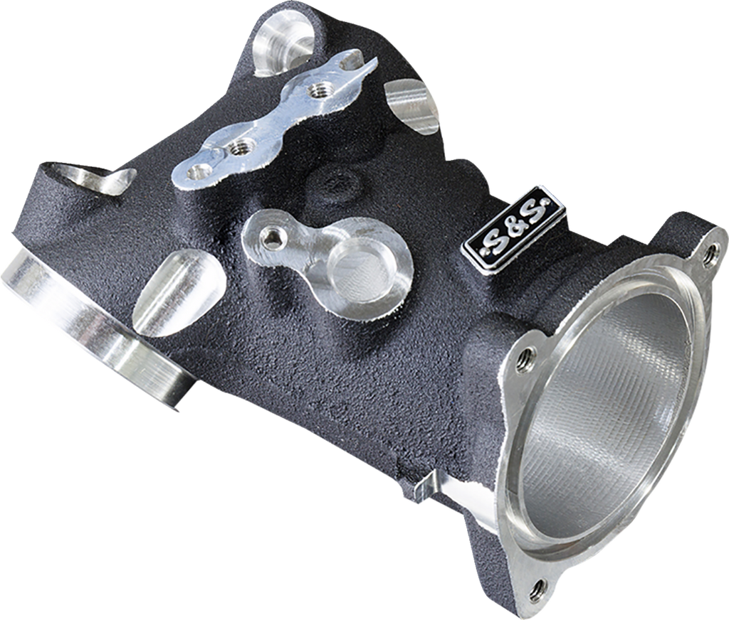 S&S CYCLE CNC-Ported 55 mm Intake Manifold - M8 - 55 mm - Black 160-0276 — image 1