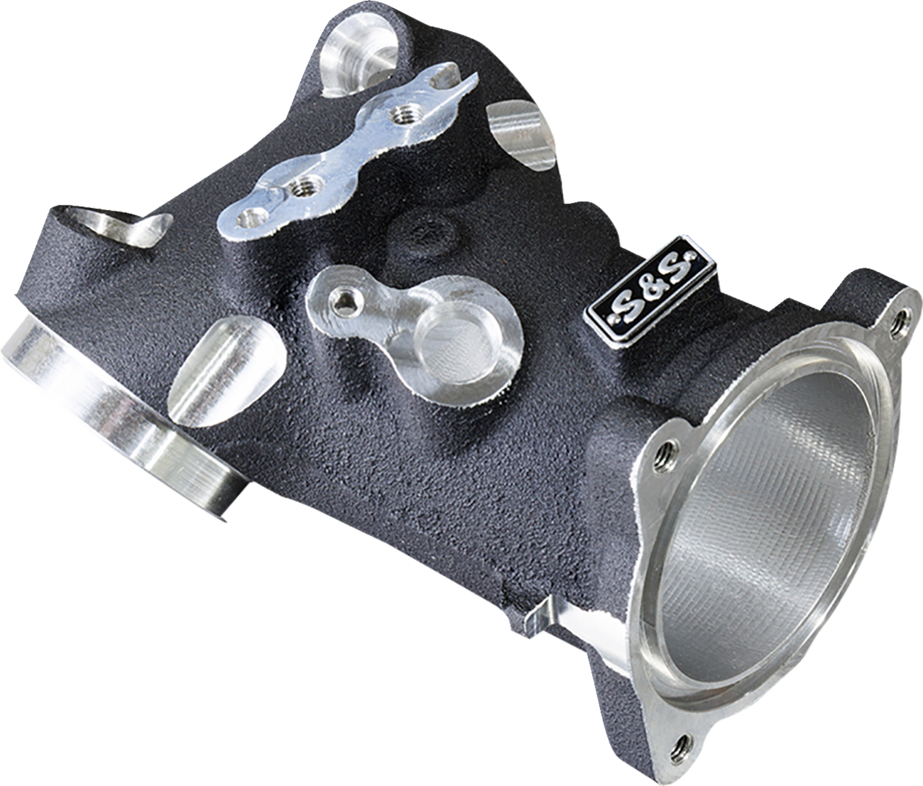 S&S CYCLE CNC-Ported 55 mm Intake Manifold - M8 - 55 mm - Black 160-0276 — image 1