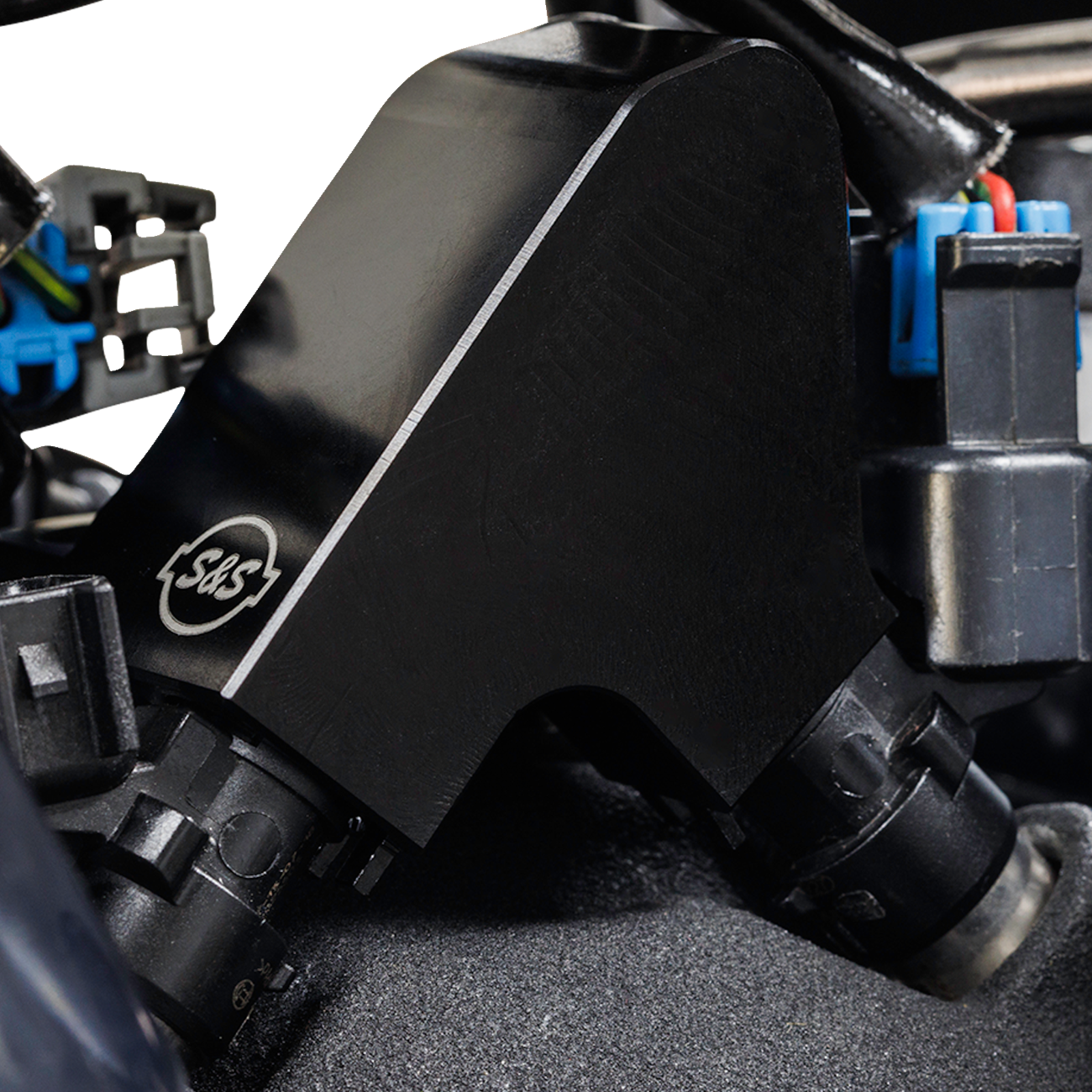 S&S CYCLE Replacement Fuel Rail Kit - Black - M8 Softail 160-0287 — image 2