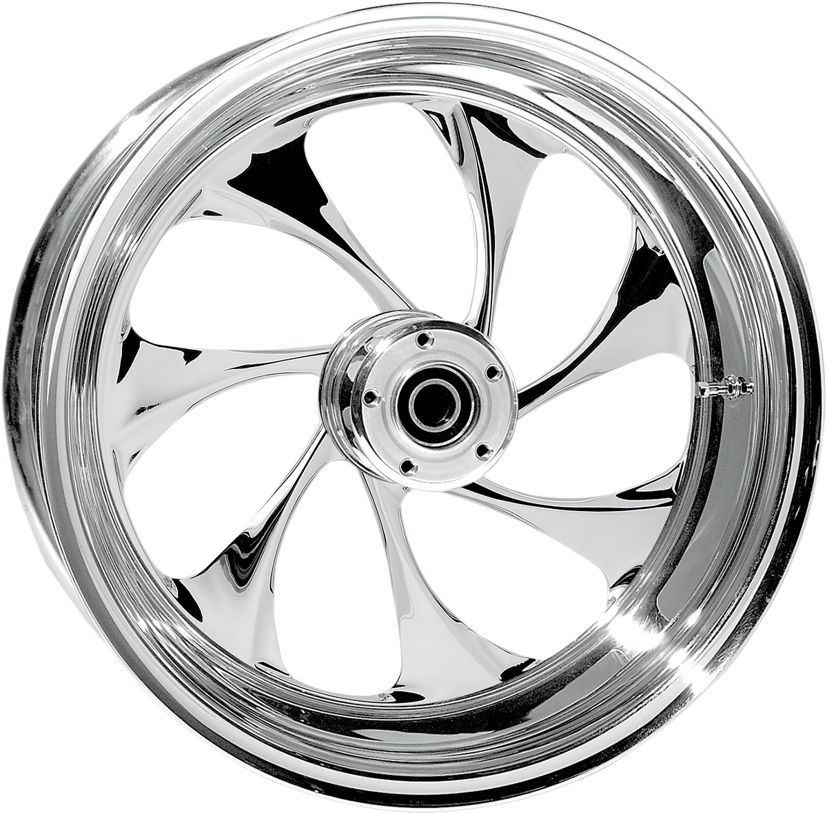 RC COMPONENTS Wheel - Drifter - Rear - Single Disc/without ABS - Chrome - 16x3.5 - '02-'07 FLT 16350-9974-101C — image 1