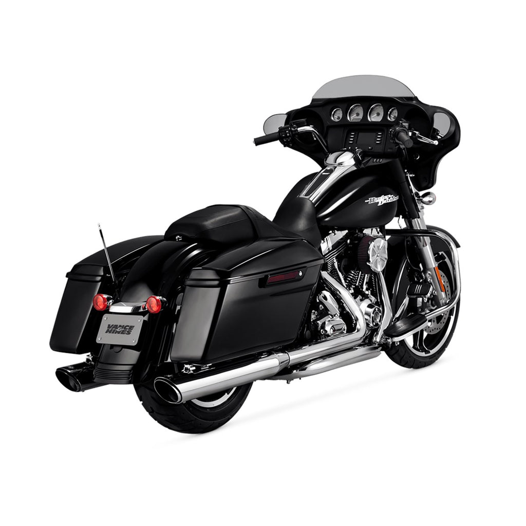 Vance & Hines Twin Slash Round Slip-ons – Chrome – 16796 — manufacturer image 3
