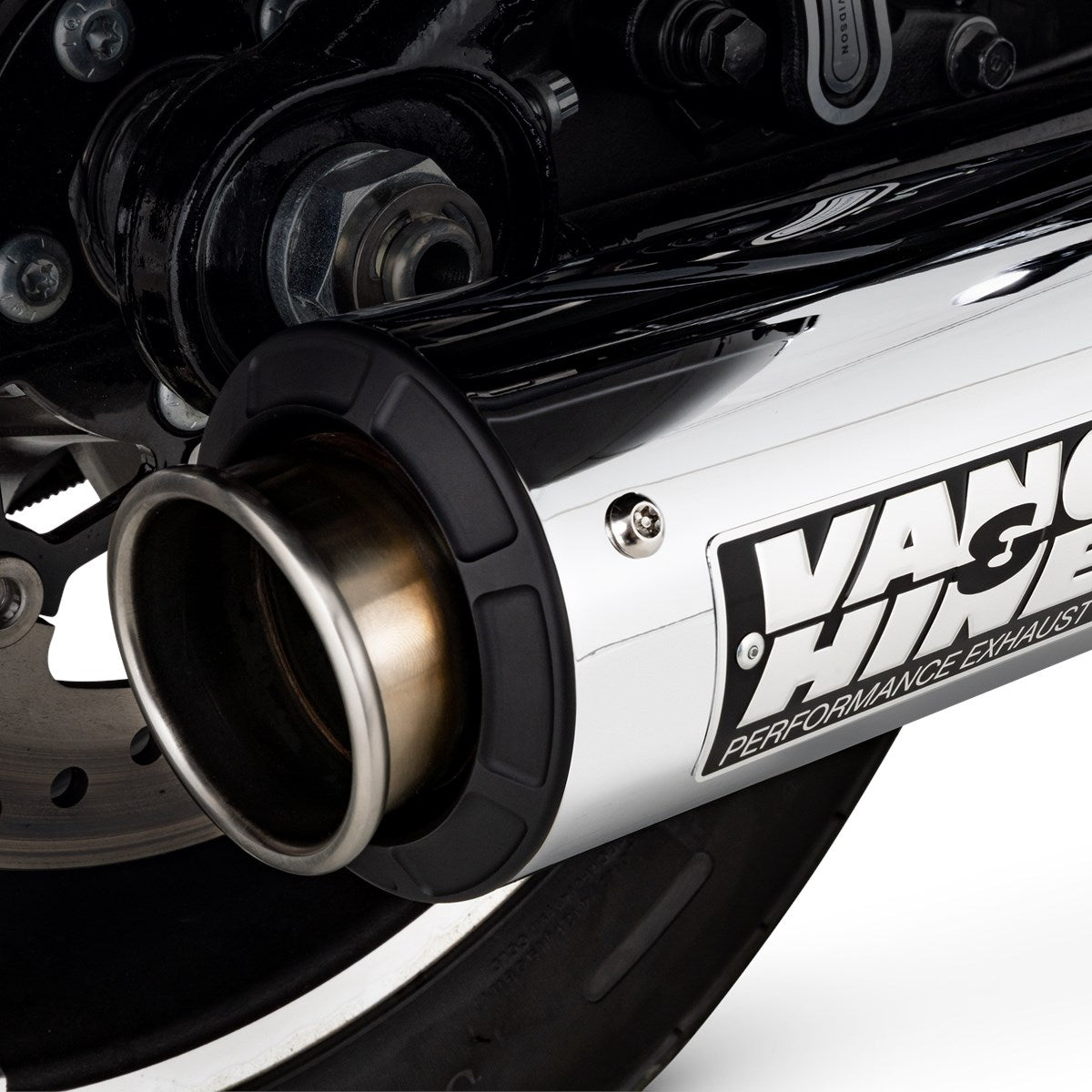 Vance & Hines Softail Supersport Slip-on – Chrome – 16746 — manufacturer image 1