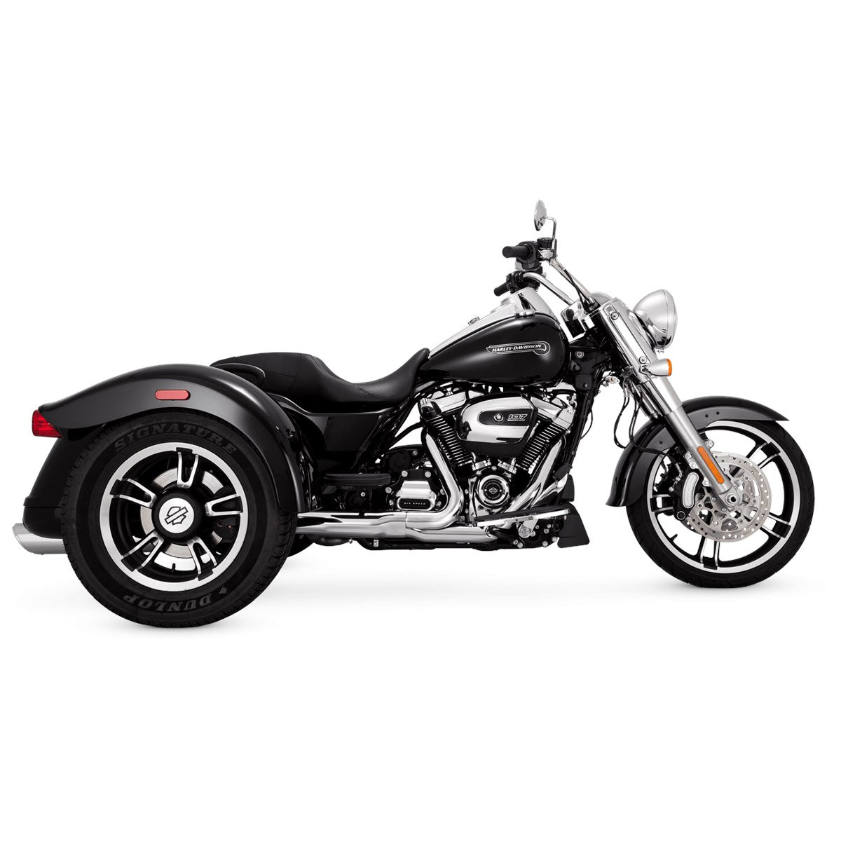 Vance & Hines Twin Slash Round Slip-ons – Chrome – 16798 — manufacturer image 5