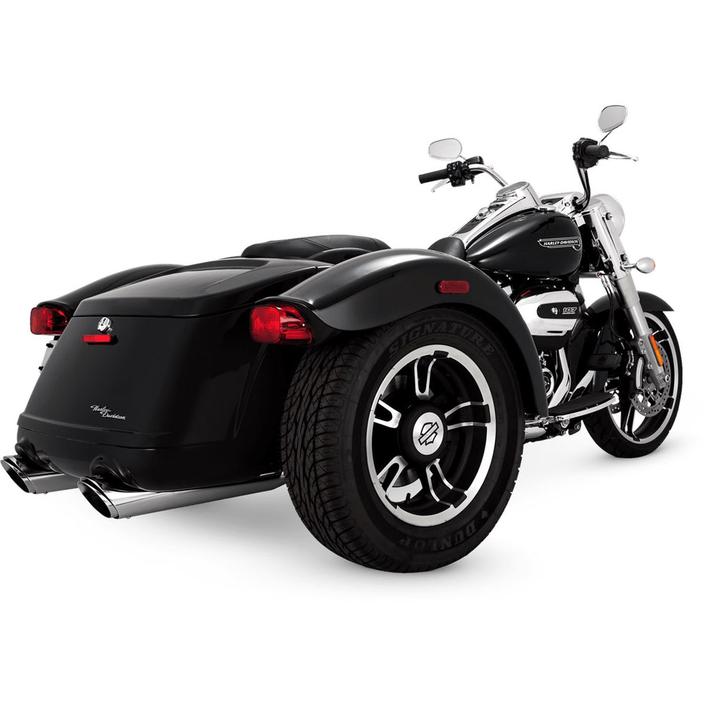 Vance & Hines Twin Slash Round Slip-ons – Chrome – 16763 — manufacturer image 4