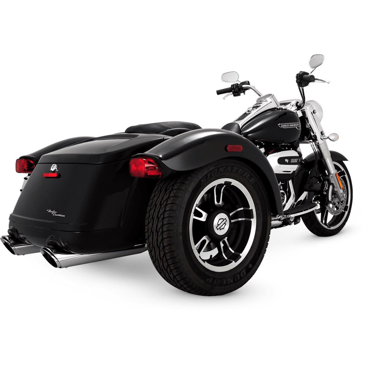 Vance & Hines Twin Slash Round Slip-ons – Chrome – 16798 — manufacturer image 6