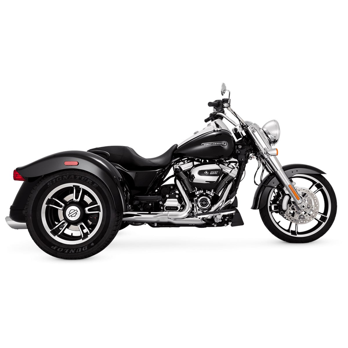 Vance & Hines Twin Slash Round Slip-ons – Chrome – 16796 — manufacturer image 5