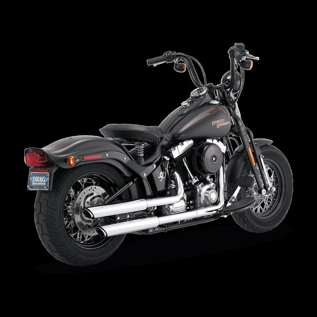 Vance & Hines Twin Slash 3" Slip-ons - Softail – Chrome – 16343 — manufacturer image 2