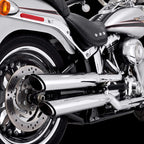 Vance & Hines Twin Slash 3" Slip-ons - Softail – Chrome – 16844 — manufacturer image 3