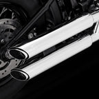 Vance & Hines Twin Slash 3" Slip-ons - Softail – Chrome – 16844 — manufacturer image 4