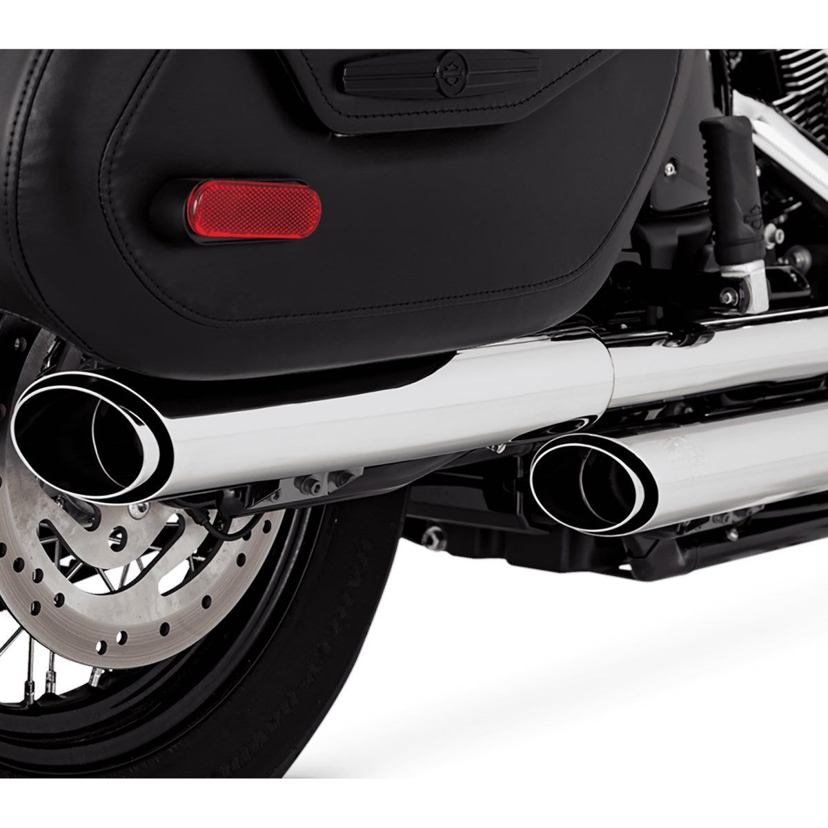 Vance & Hines Twin Slash 3" Slip-ons - Softail – Chrome – 16379 — manufacturer image 5