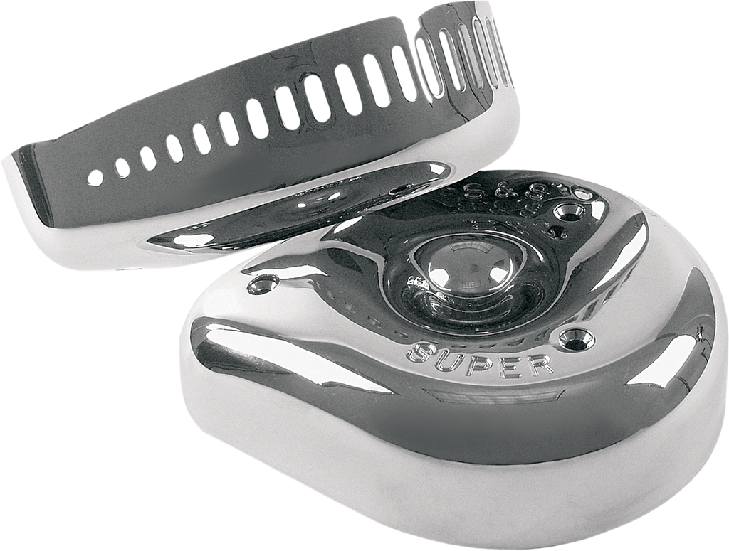 S&S CYCLE Slasher Air Cleaner Cover - Chrome 17-0004 — image 1