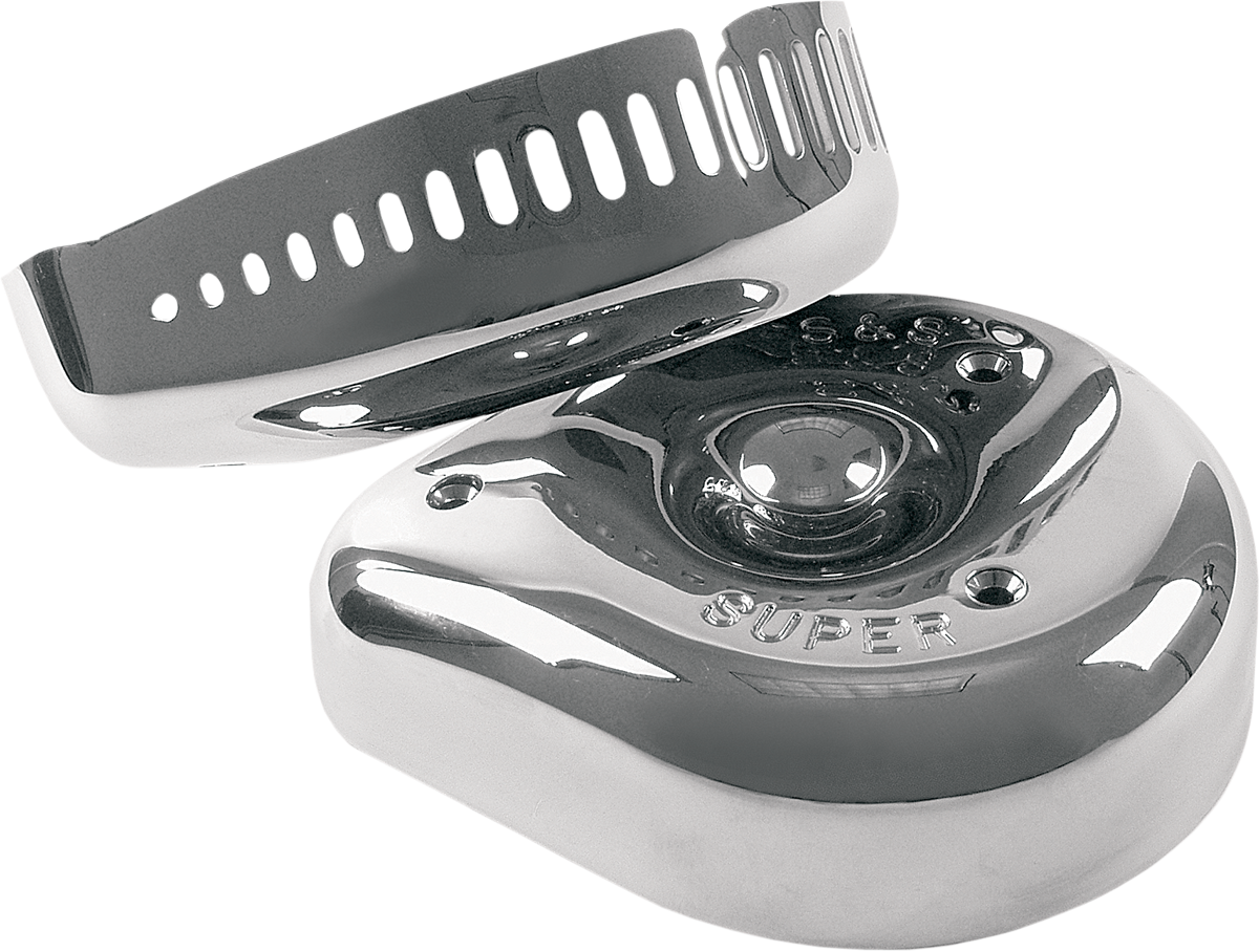 S&S CYCLE Slasher Air Cleaner Cover - Chrome 17-0004 — image 1