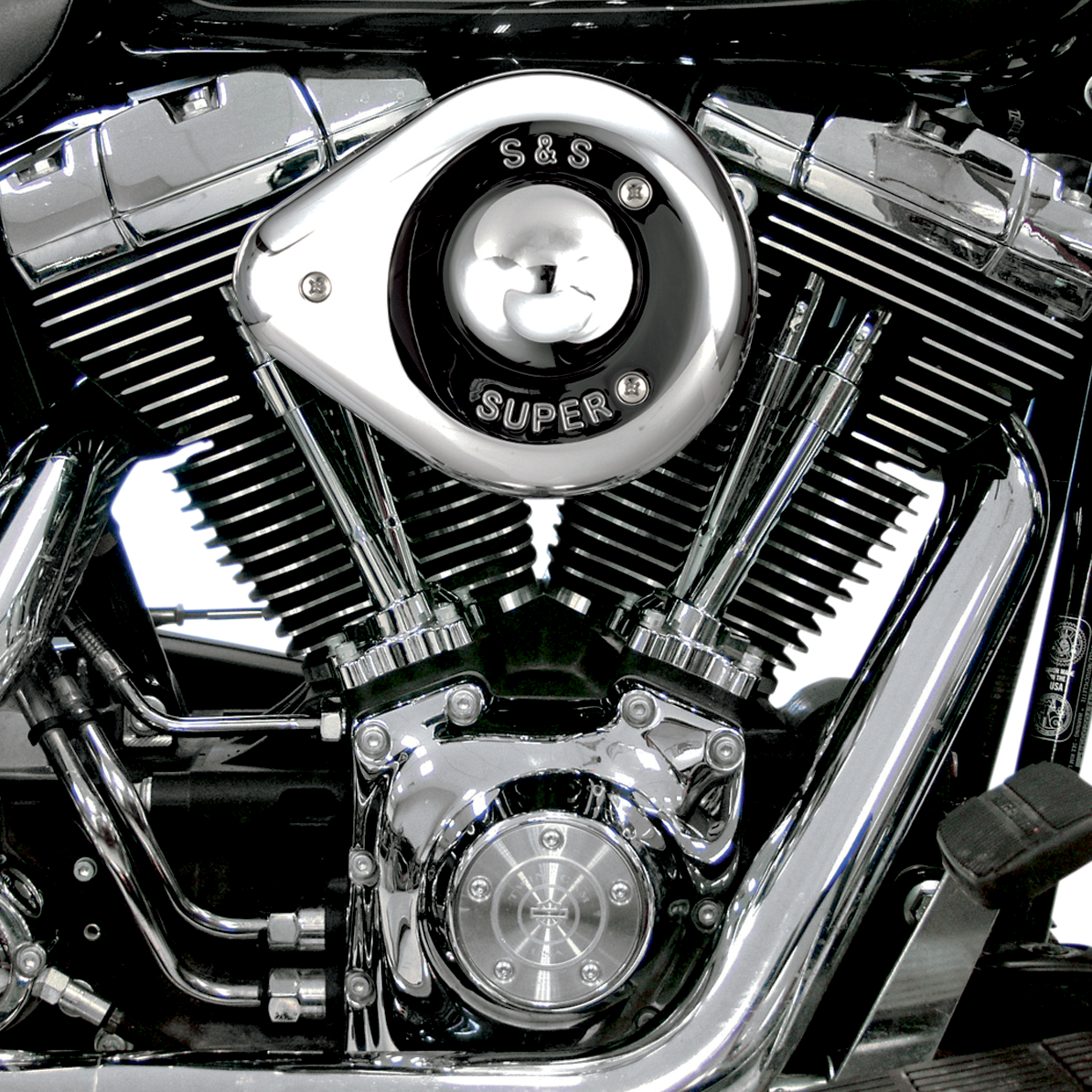 S&S CYCLE Teardrop Air Cleaner Kit - Chrome 17-0403 — image 2
