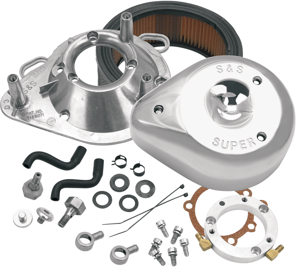 S&S CYCLE Teardrop Air Cleaner Kit - Chrome 17-0450 — image 1