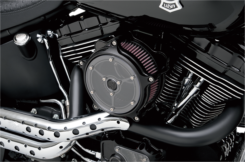 S&S CYCLE Super Stock™ Stealth Air Cleaner Kit - Black 170-0058 — image 2