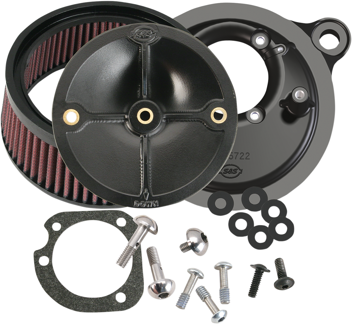 S&S CYCLE Super Stock™ Stealth Air Cleaner Kit - Black 170-0060 — image 1