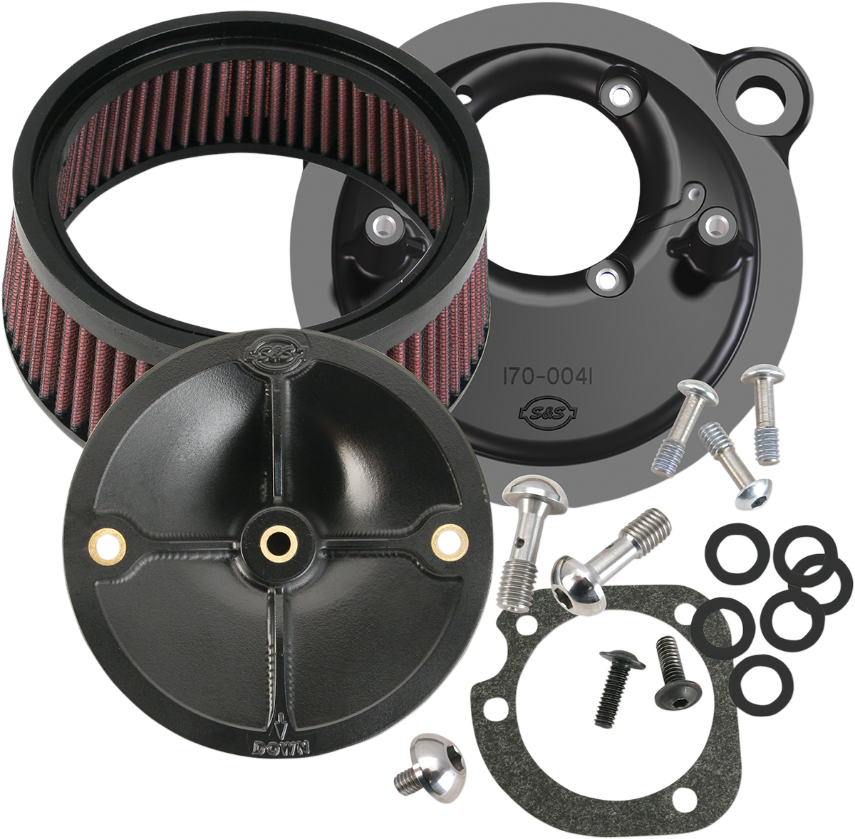 S&S CYCLE Super Stock™ Stealth Air Cleaner Kit - Black 170-0093 — image 1