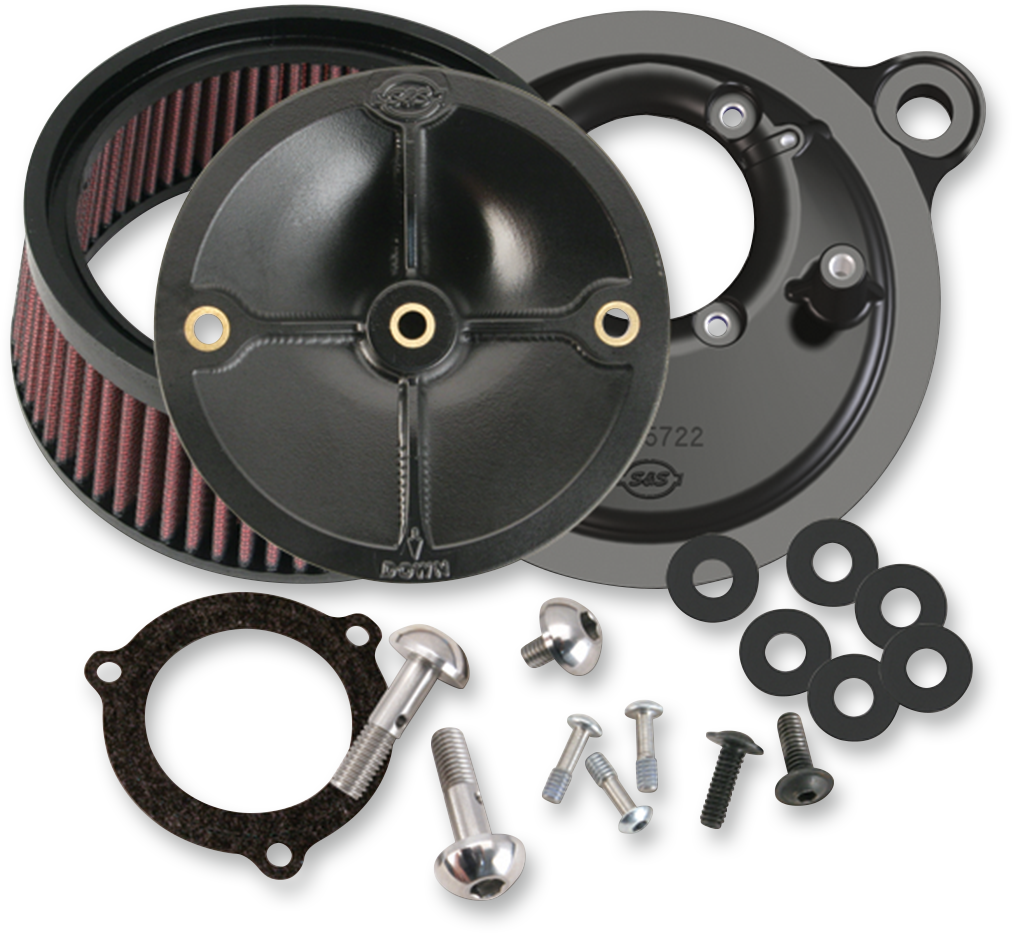 S&S CYCLE Super Stock™ Stealth Air Cleaner Kit - Black 170-0164 — image 2