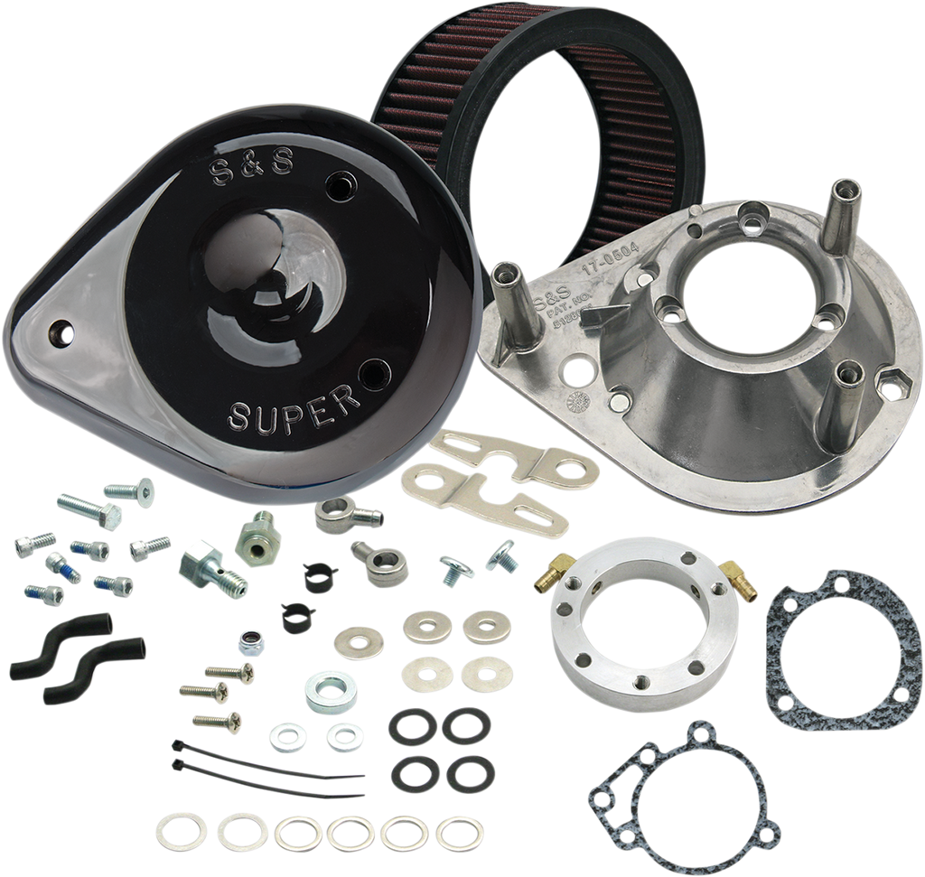 S&S CYCLE Teardrop Air Cleaner Kit - Gloss Black 170-0182A — image 1
