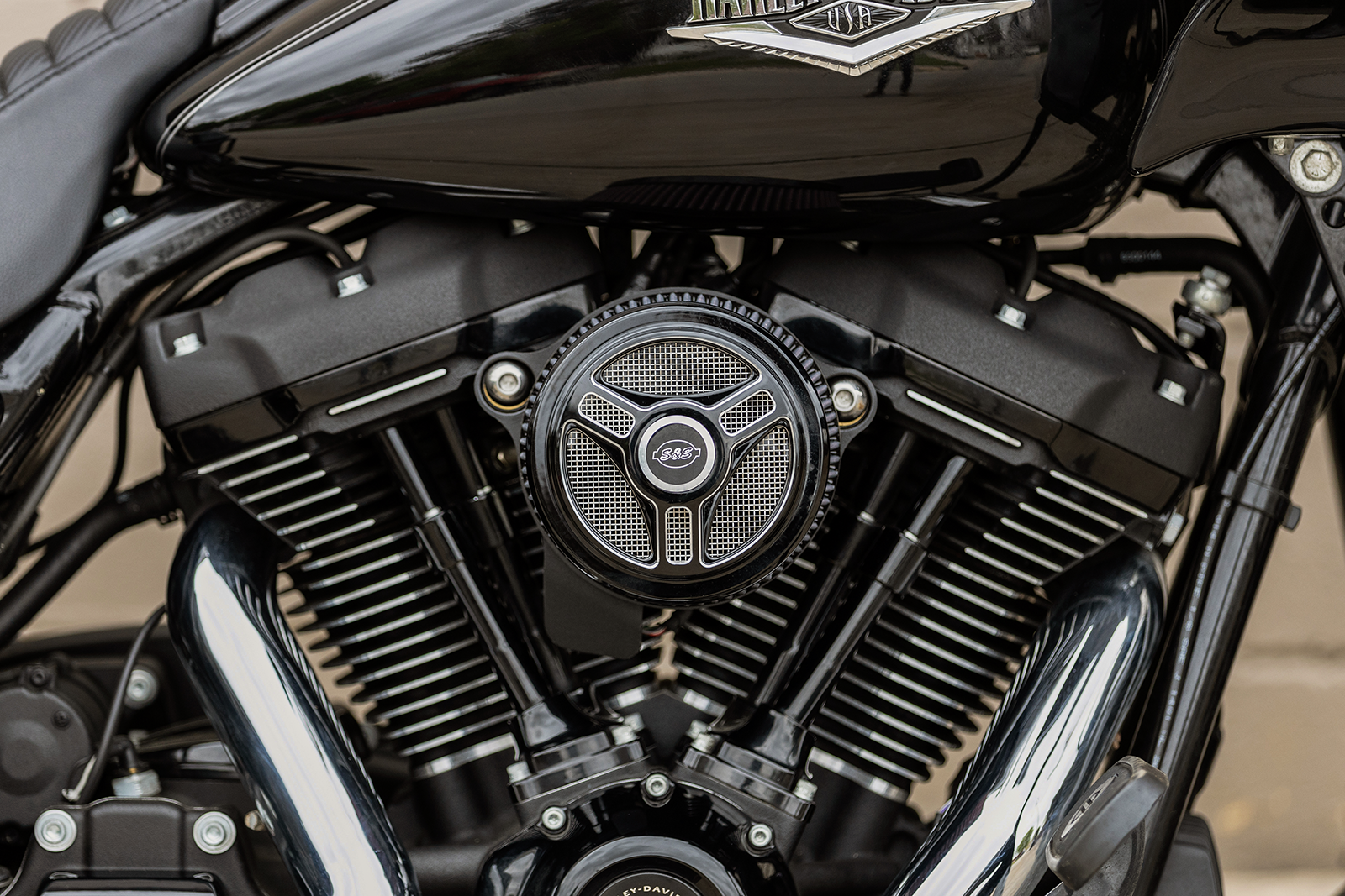 S&S CYCLE Air Cleaner Cover - Triple-Spoke - Black 170-0210 — image 3