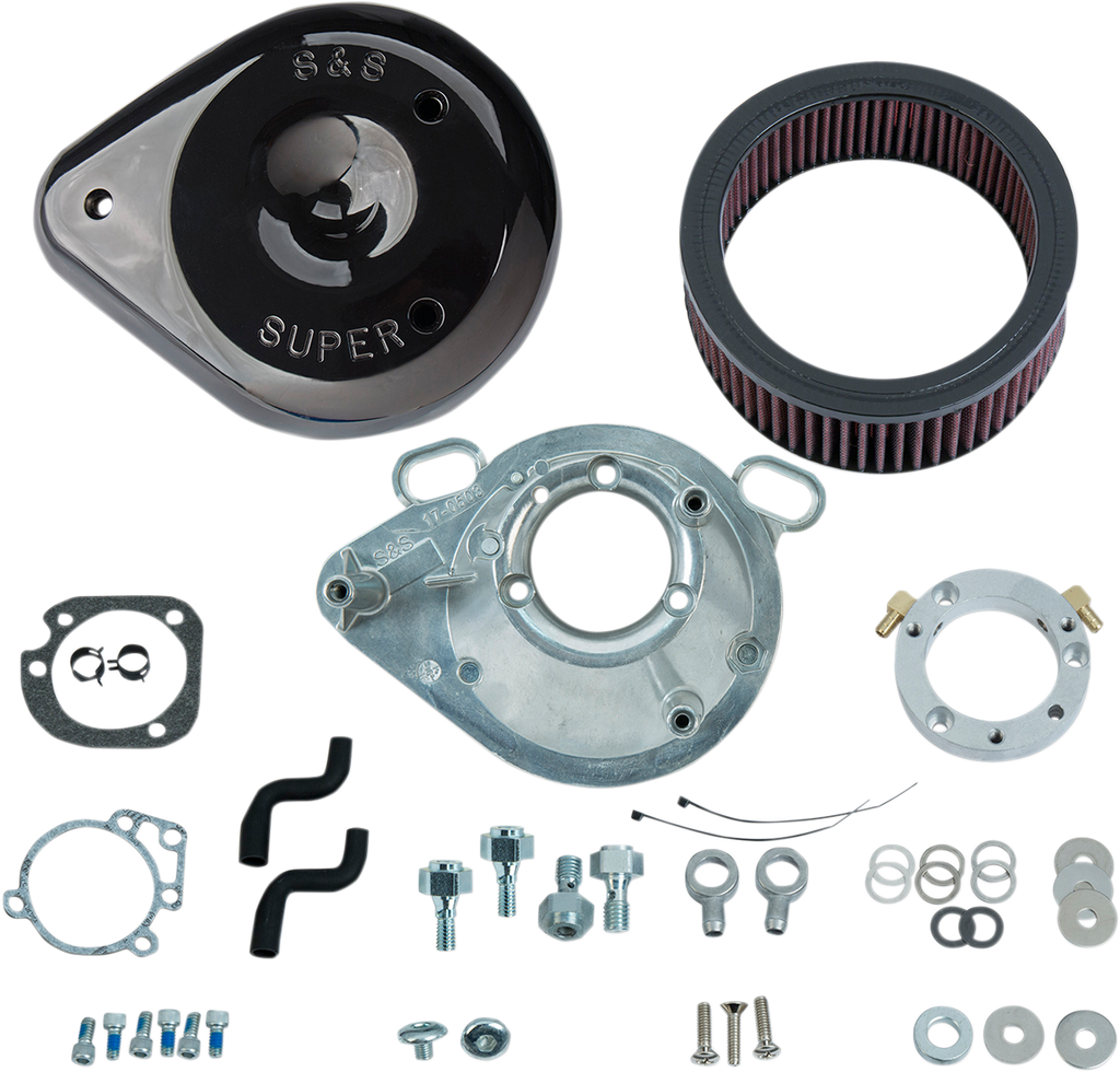 S&S CYCLE Teardrop Air Cleaner - Gloss Black 170-0304B — image 1