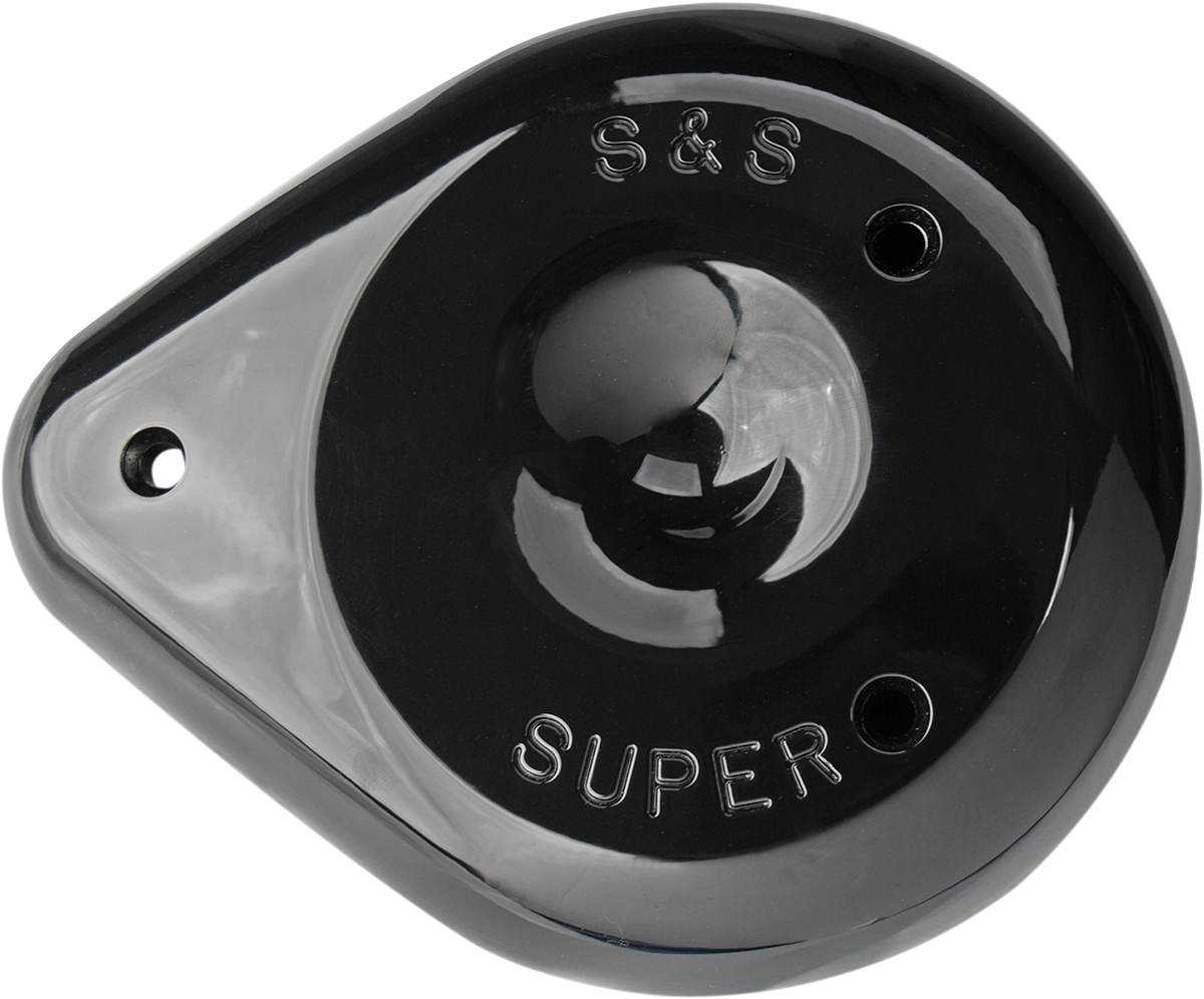 S&S CYCLE Teardrop Air Cleaner Cover - Gloss Black 170-0384A — image 1