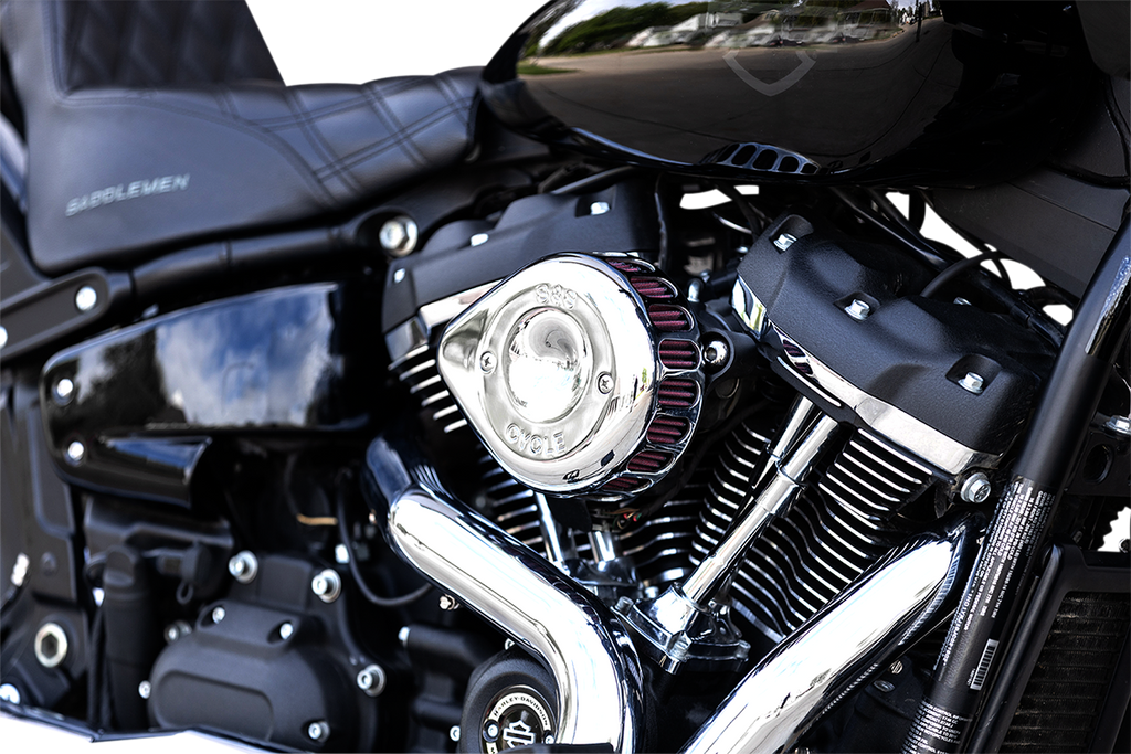 S&S CYCLE Mini Teardrop Stealth Air Cleaner Kit - Chrome 170-0435C — image 3
