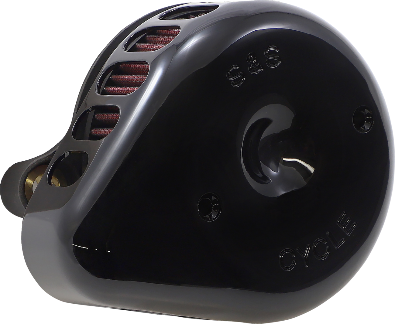 S&S CYCLE Mini Teardrop Stealth Air Cleaner Kit - Gloss Black 170-0436C — image 1