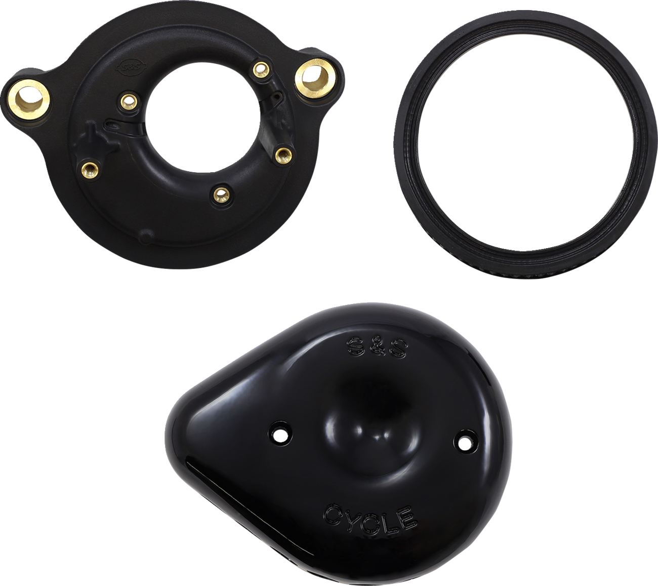 S&S CYCLE Mini Teardrop Stealth Air Cleaner Kit - Gloss Black 170-0436C — image 2