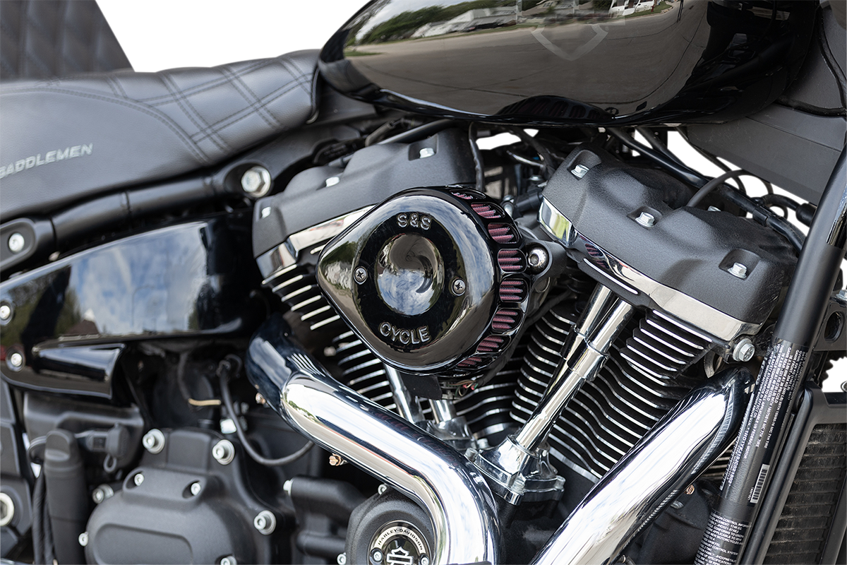 S&S CYCLE Mini Teardrop Stealth Air Cleaner Kit - Gloss Black 170-0436C — image 4