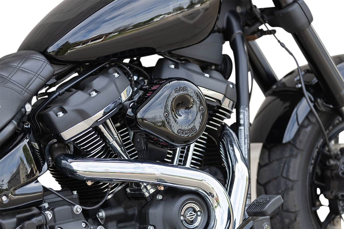 S&S CYCLE Mini Teardrop Stealth Air Cleaner Kit - Gloss Black 170-0436C — image 5