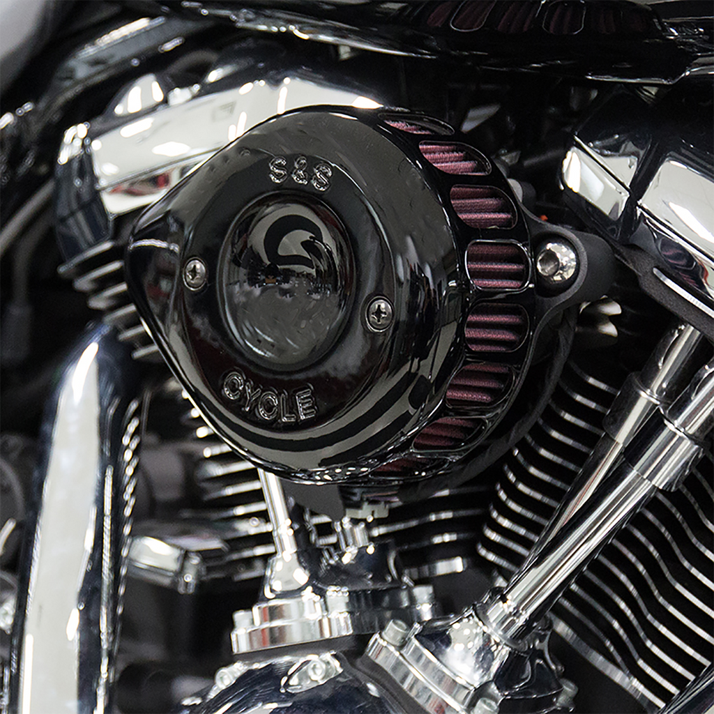 S&S CYCLE Mini Teardrop Stealth Air Cleaner Kit - Gloss Black 170-0436C — image 6