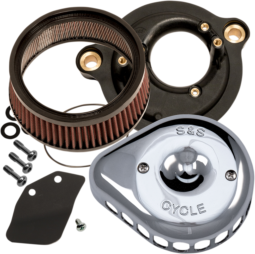 S&S CYCLE Mini Teardrop Stealth Air Cleaner Kit - Chrome 170-0437 — image 2