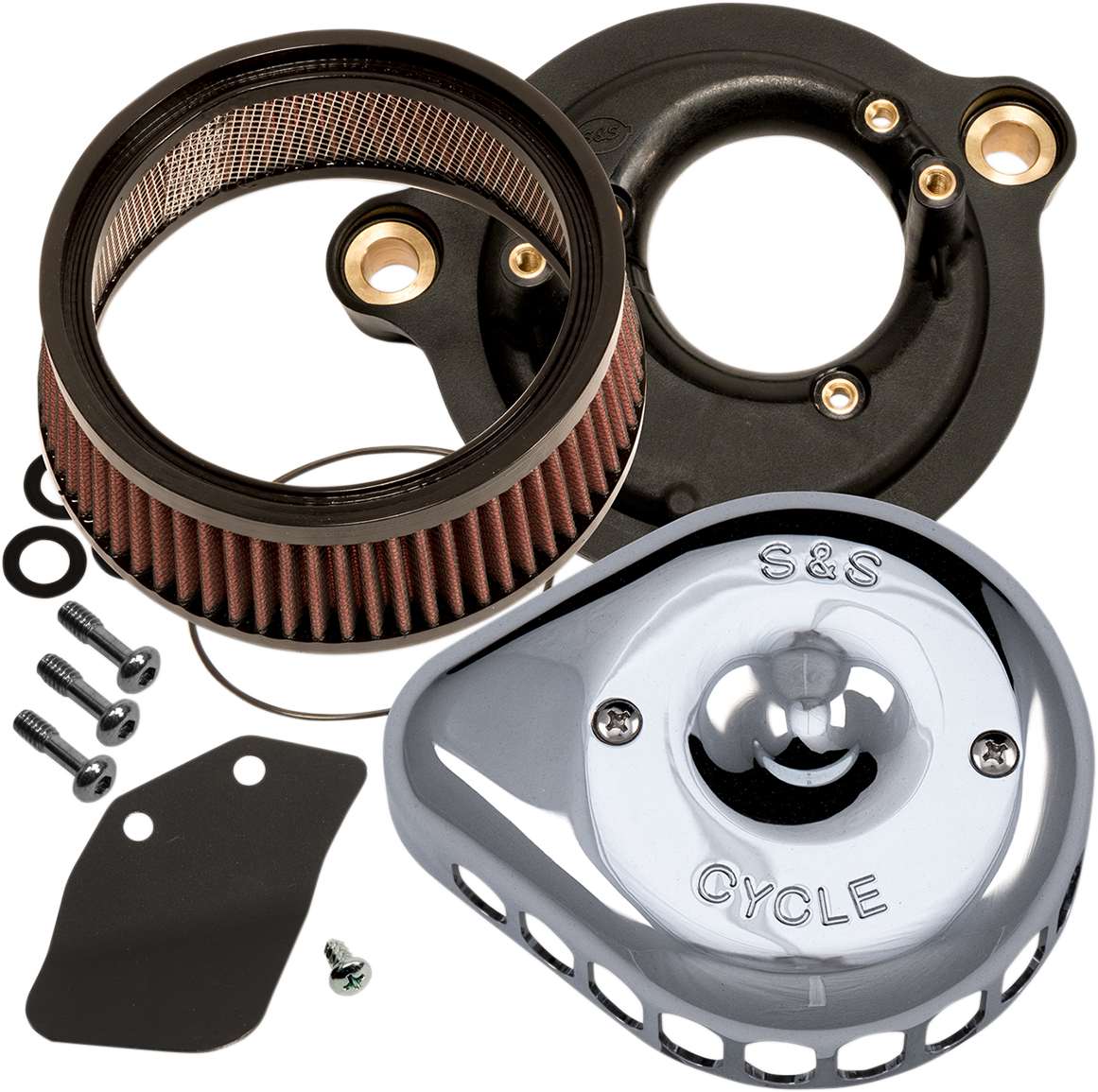 S&S CYCLE Mini Teardrop Stealth Air Cleaner Kit - Gloss Black 170-0440C — image 2