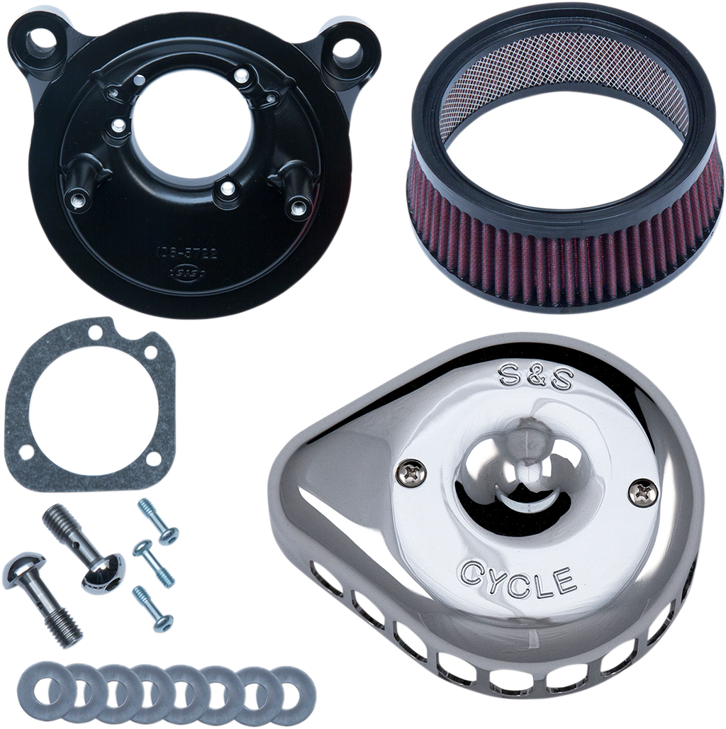 S&S CYCLE Mini Teardrop Stealth Air Cleaner Kit - Gloss Black 170-0442 — image 2