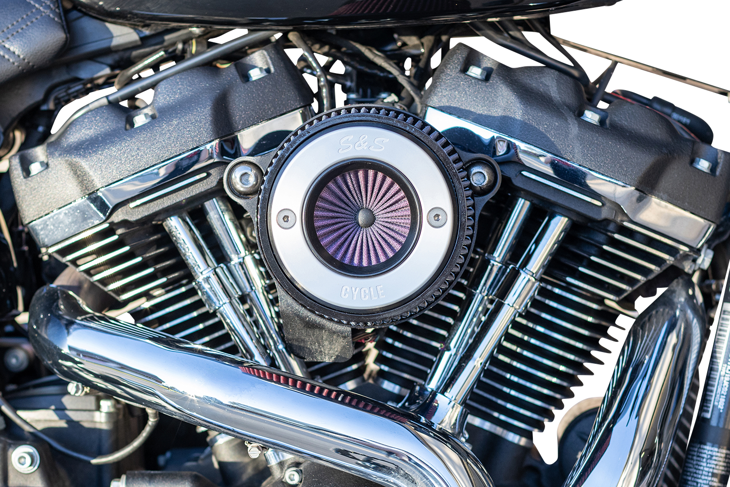 S&S CYCLE Air Stinger Stealth Air Cleaner Kit - Chrome Ring 170-0714A — image 2