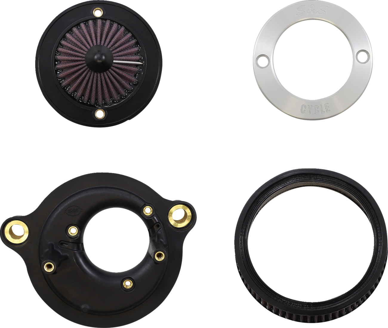 S&S CYCLE Air Stinger Stealth Air Cleaner Kit - Chrome Ring 170-0714A — image 4