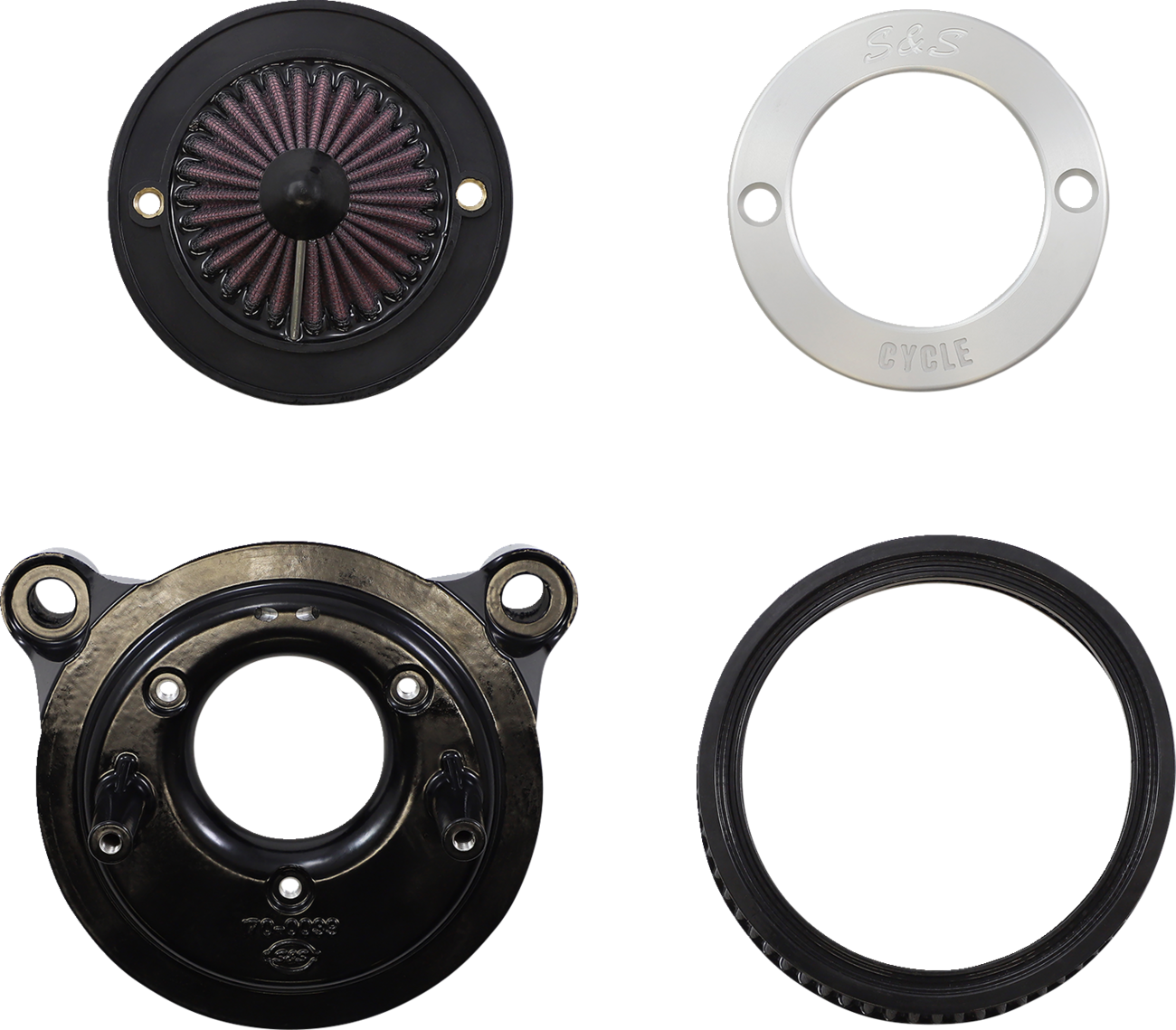 S&S CYCLE Air Stinger Stealth Air Cleaner Kit - Chrome Ring 170-0715A — image 2