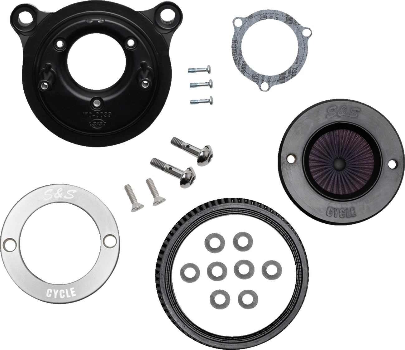S&S CYCLE Air Stinger Stealth Air Cleaner Kit - Chrome Ring 170-0715A — image 5