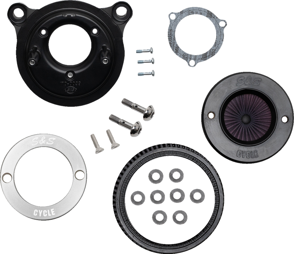 S&S CYCLE Air Stinger Stealth Air Cleaner Kit - Black Chrome Ring 170-0716A — image 2