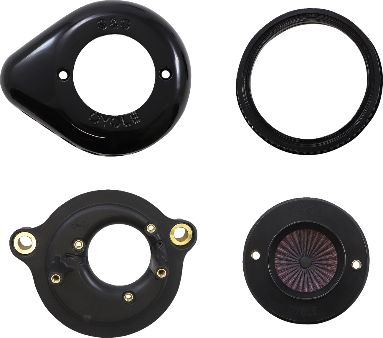 S&S CYCLE Air Stinger Stealth Air Cleaner Kit - Black 170-0718A — image 4
