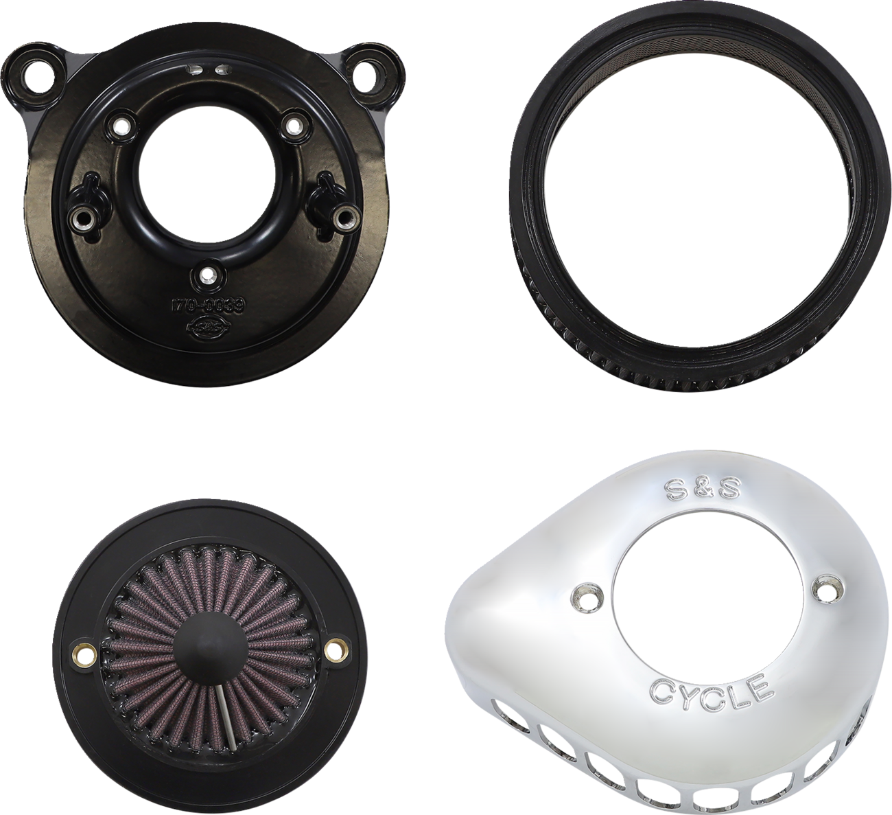 S&S CYCLE Air Stinger Stealth Air Cleaner Kit - Chrome 170-0719A — image 5