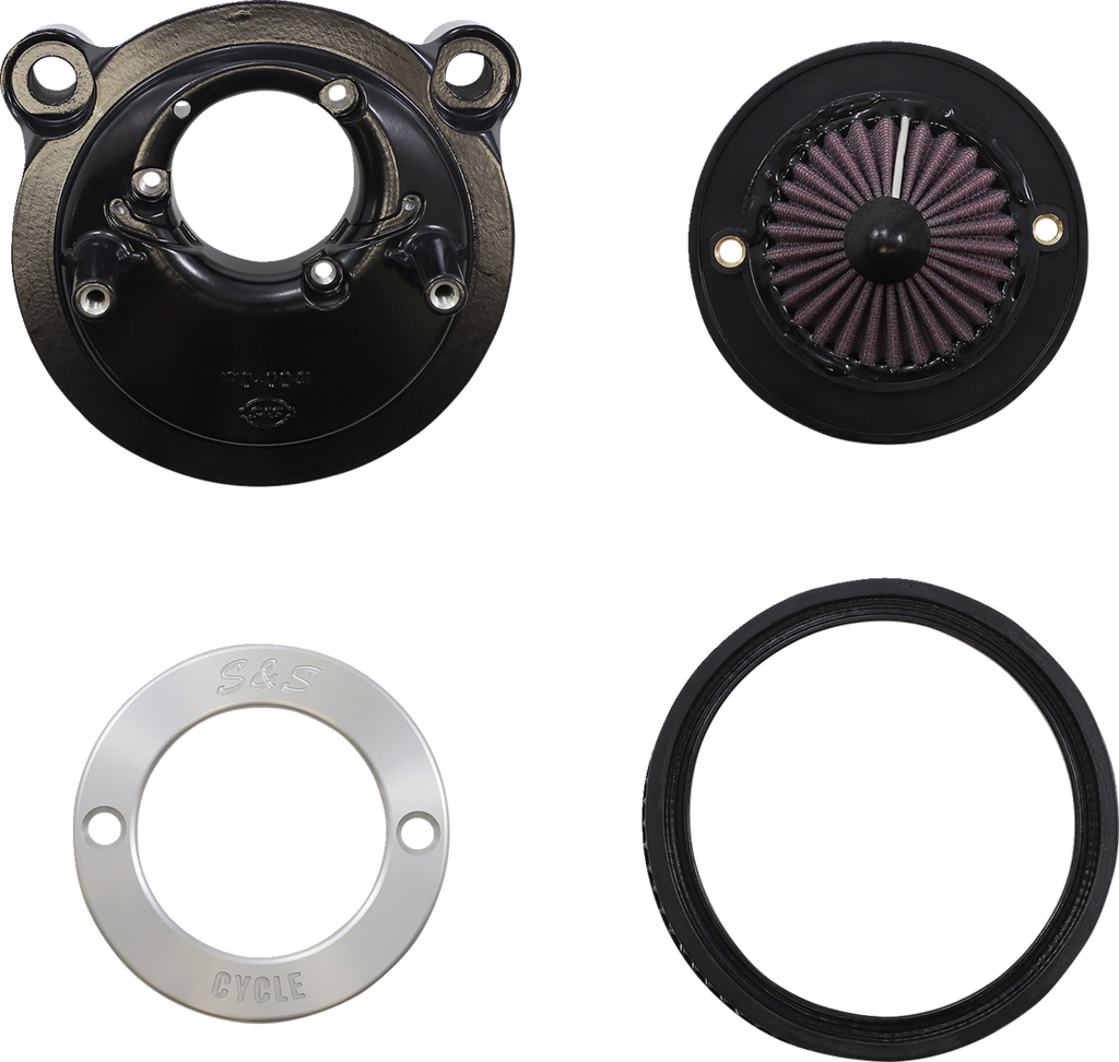 S&S CYCLE Air Stinger Stealth Air Cleaner Kit - Black Chrome Ring 170-0724A — image 2