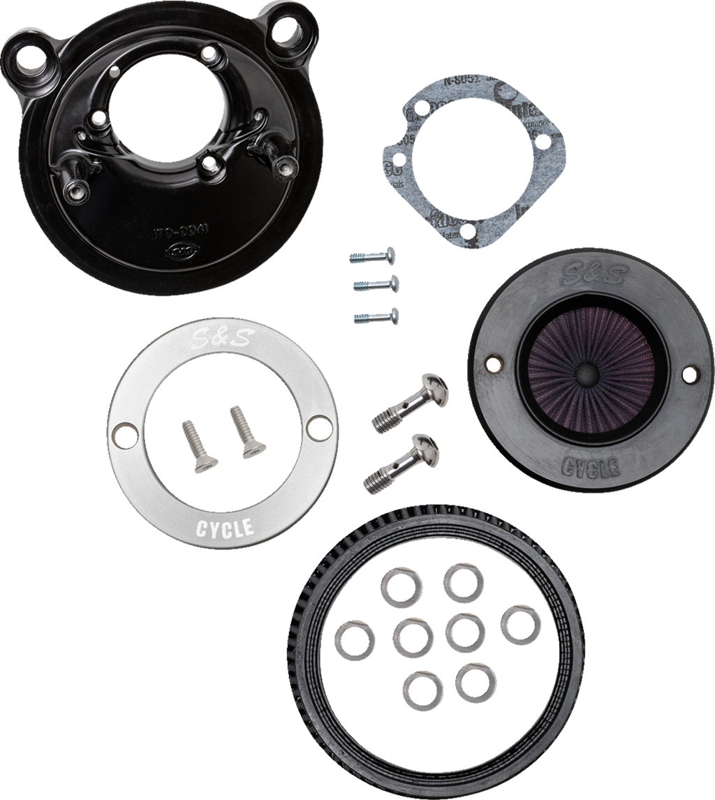 S&S CYCLE Air Stinger Stealth Air Cleaner Kit - Black Chrome Ring 170-0724A — image 5