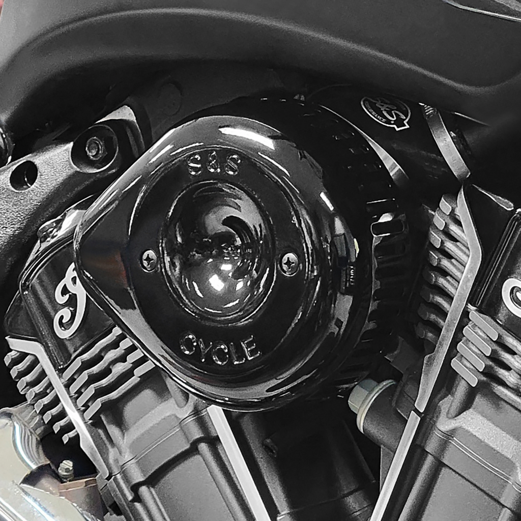 S&S CYCLE Stealth Air Cleaner Kit with Cover - Black - Indian 170-0777 — image 2